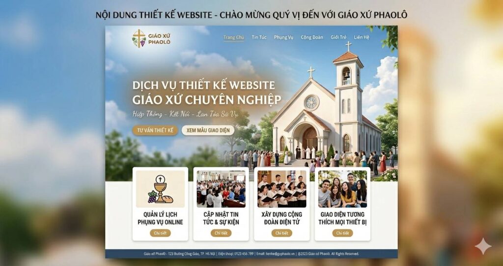 Website giáo xứ miễn phí – Lan tỏa ánh sáng 2026