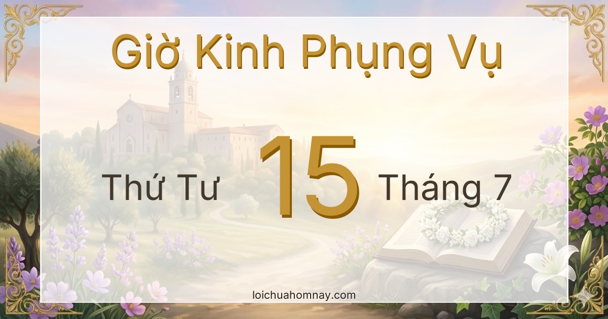 Giờ Kinh Phụng Vụ ngày 15/07/2026