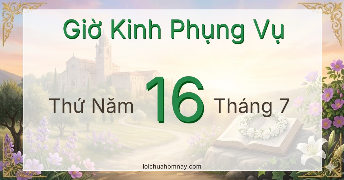 Giờ Kinh Phụng Vụ ngày 16/07/2026