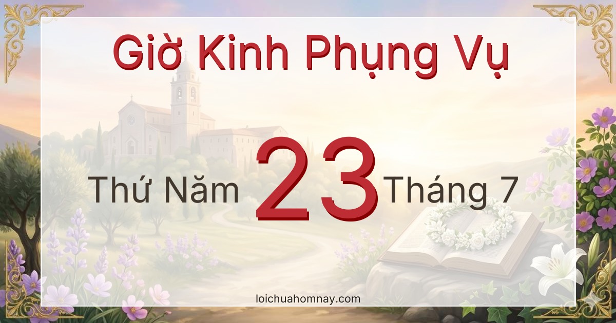 Giờ Kinh Phụng Vụ ngày 23/07/2026