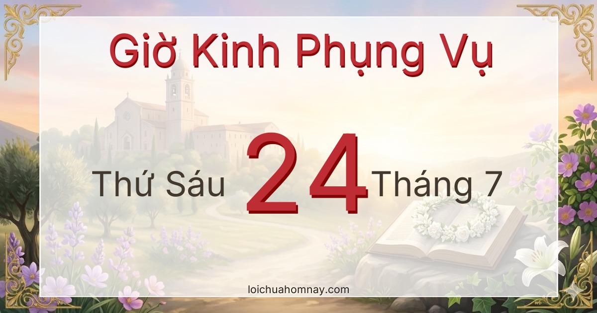 Giờ Kinh Phụng Vụ ngày 24/07/2026