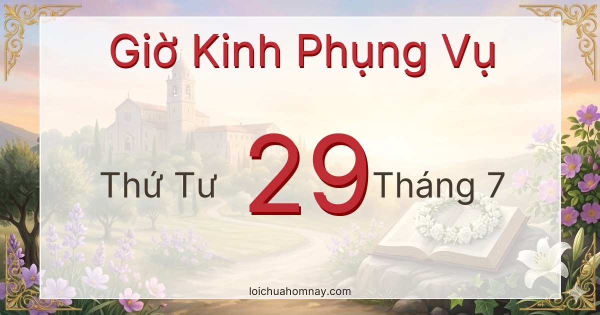 Giờ Kinh Phụng Vụ ngày 29/07/2026