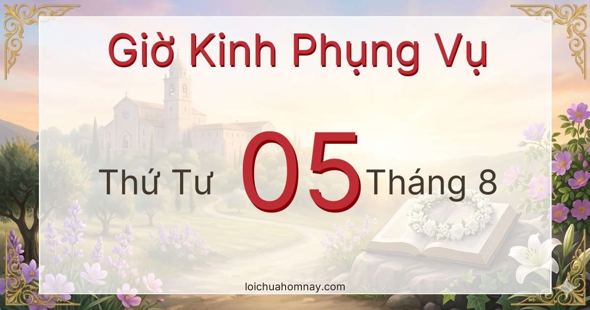 Giờ Kinh Phụng Vụ ngày 05/08/2026
