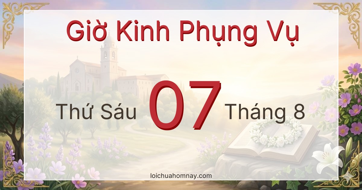 Giờ Kinh Phụng Vụ ngày 07/08/2026