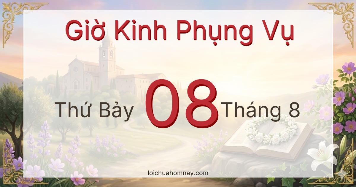 Giờ Kinh Phụng Vụ ngày 08/08/2026