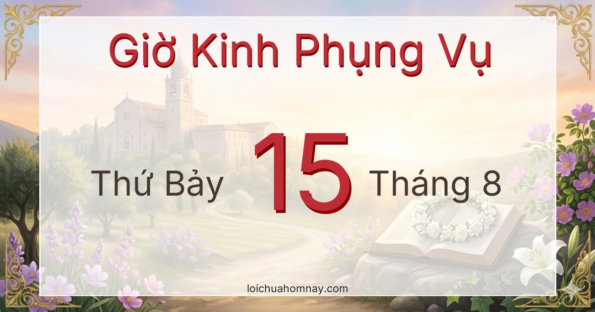 Giờ Kinh Phụng Vụ ngày 15/08/2026