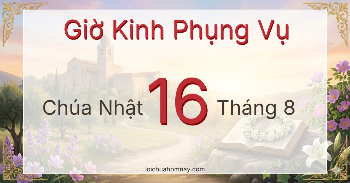 Giờ Kinh Phụng Vụ ngày 16/08/2026