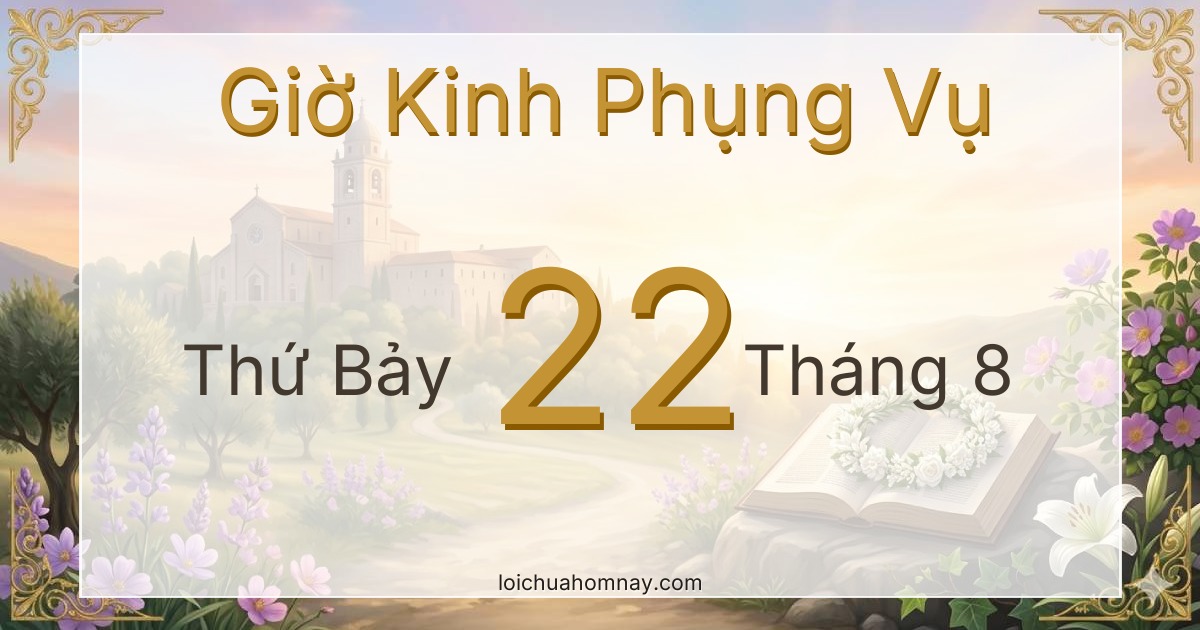 Giờ Kinh Phụng Vụ ngày 22/08/2026