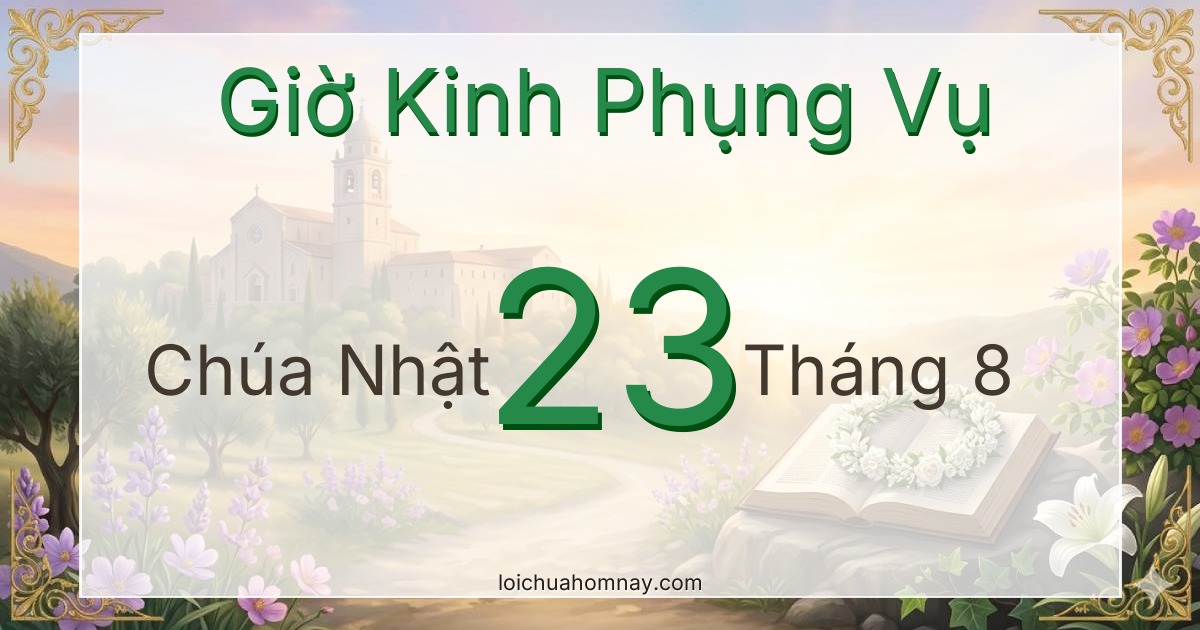 Giờ Kinh Phụng Vụ ngày 23/08/2026