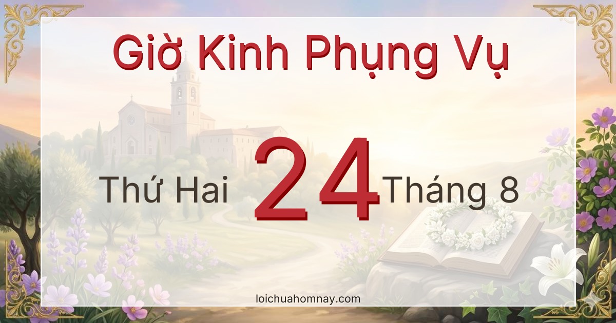 Giờ Kinh Phụng Vụ ngày 24/08/2026