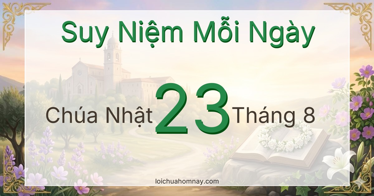 Suy niệm Lời Chúa ngày 23/08/2026