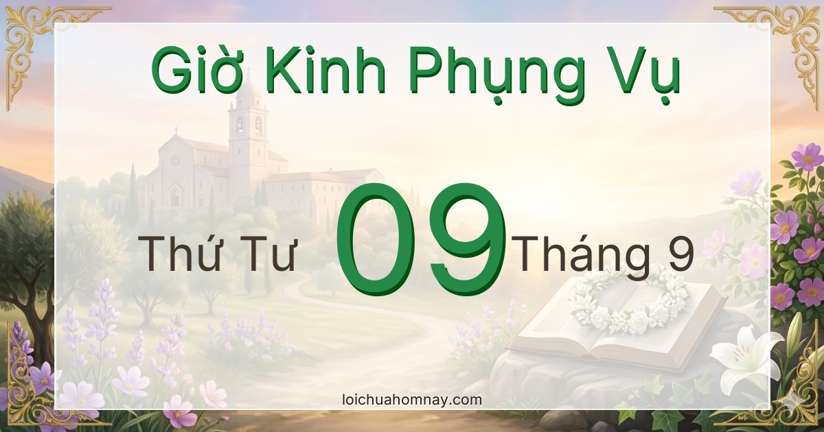 Giờ Kinh Phụng Vụ ngày 09/09/2026