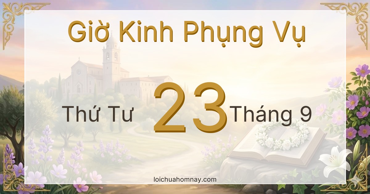 Giờ Kinh Phụng Vụ ngày 23/09/2026