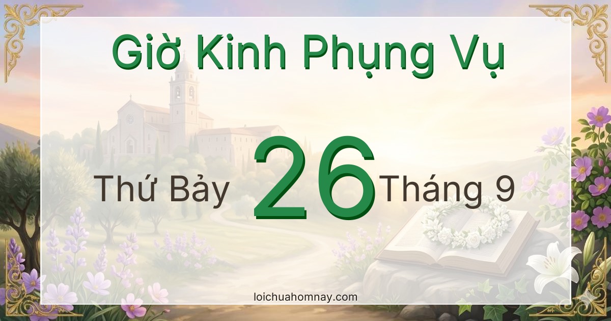 Giờ Kinh Phụng Vụ ngày 26/09/2026