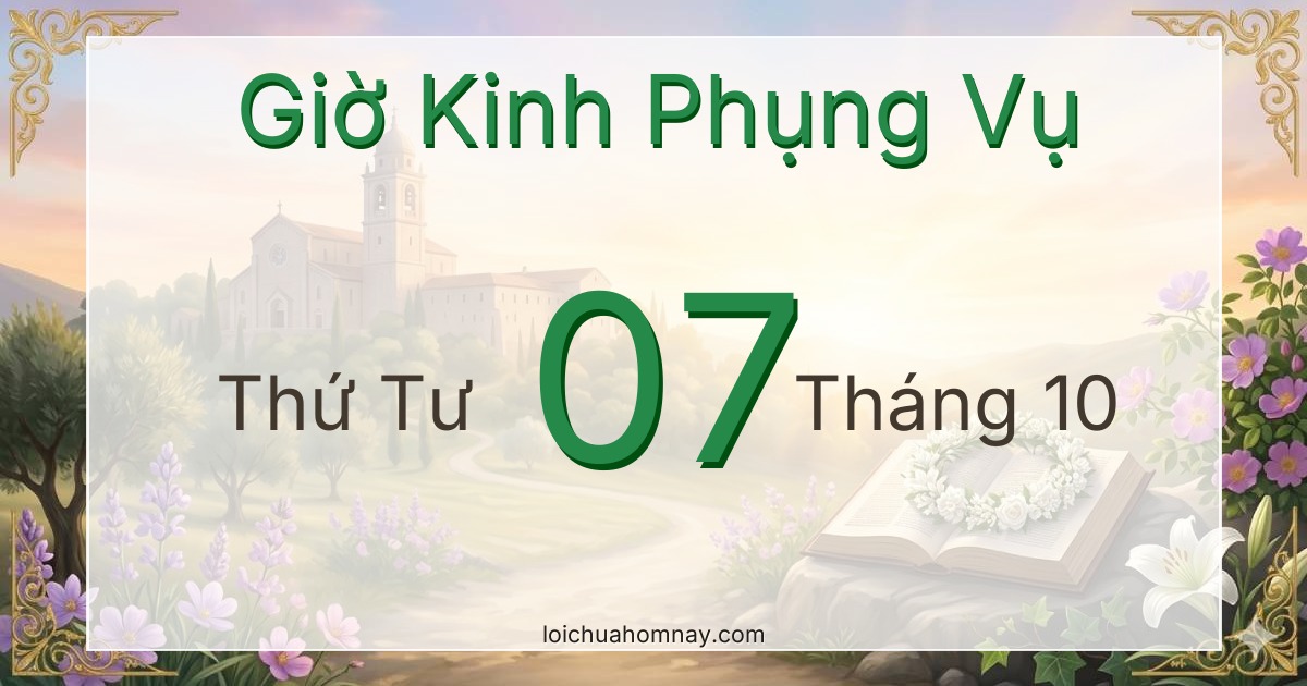 Giờ Kinh Phụng Vụ ngày 07/10/2026