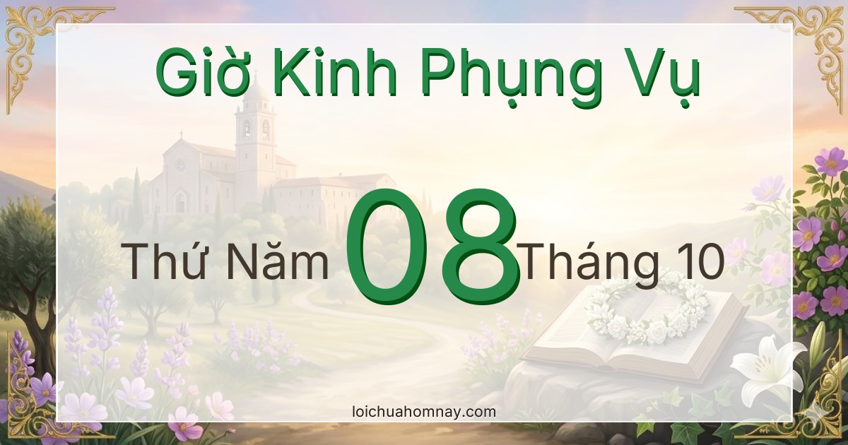 Giờ Kinh Phụng Vụ ngày 08/10/2026