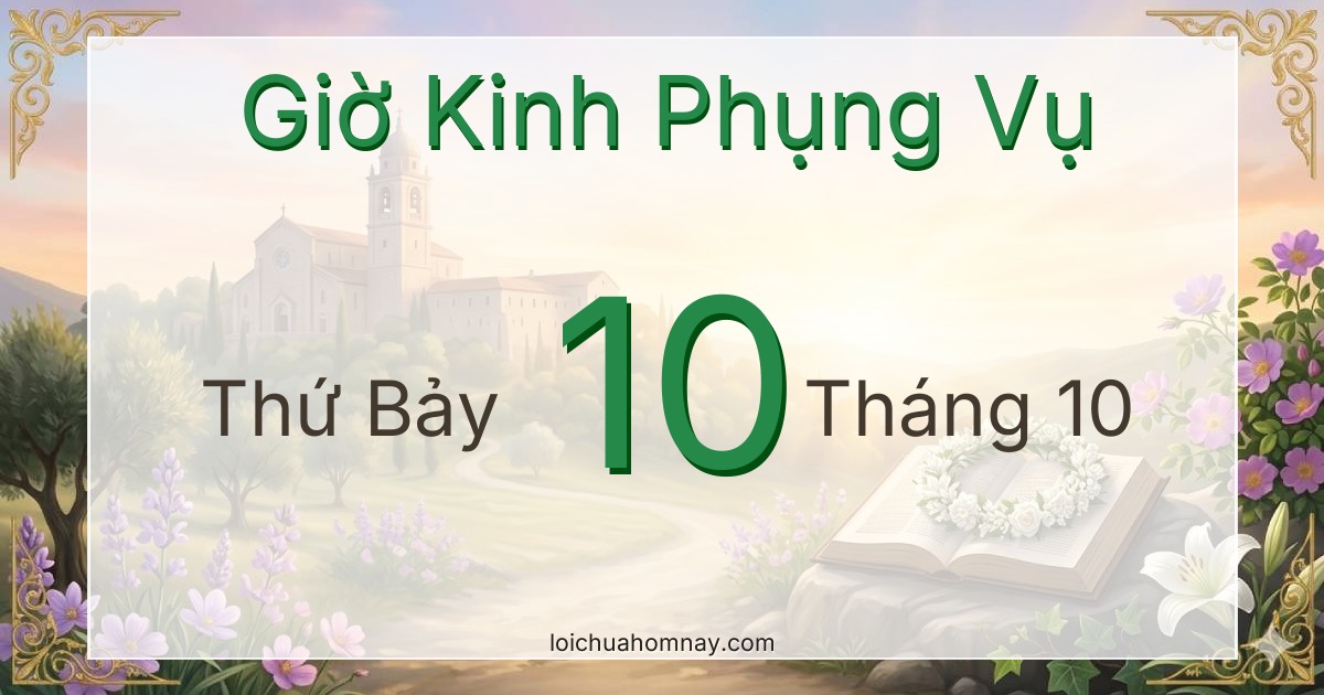 Giờ Kinh Phụng Vụ ngày 10/10/2026