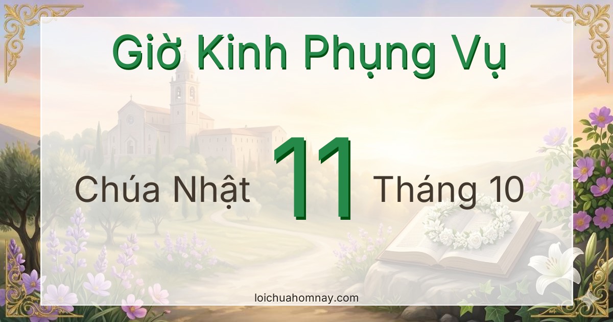 Giờ Kinh Phụng Vụ ngày 11/10/2026