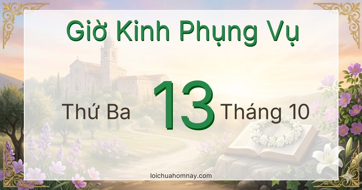 Giờ Kinh Phụng Vụ ngày 13/10/2026
