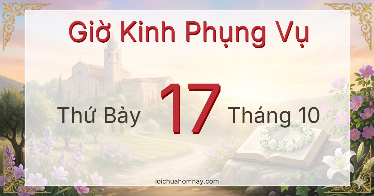 Giờ Kinh Phụng Vụ ngày 17/10/2026