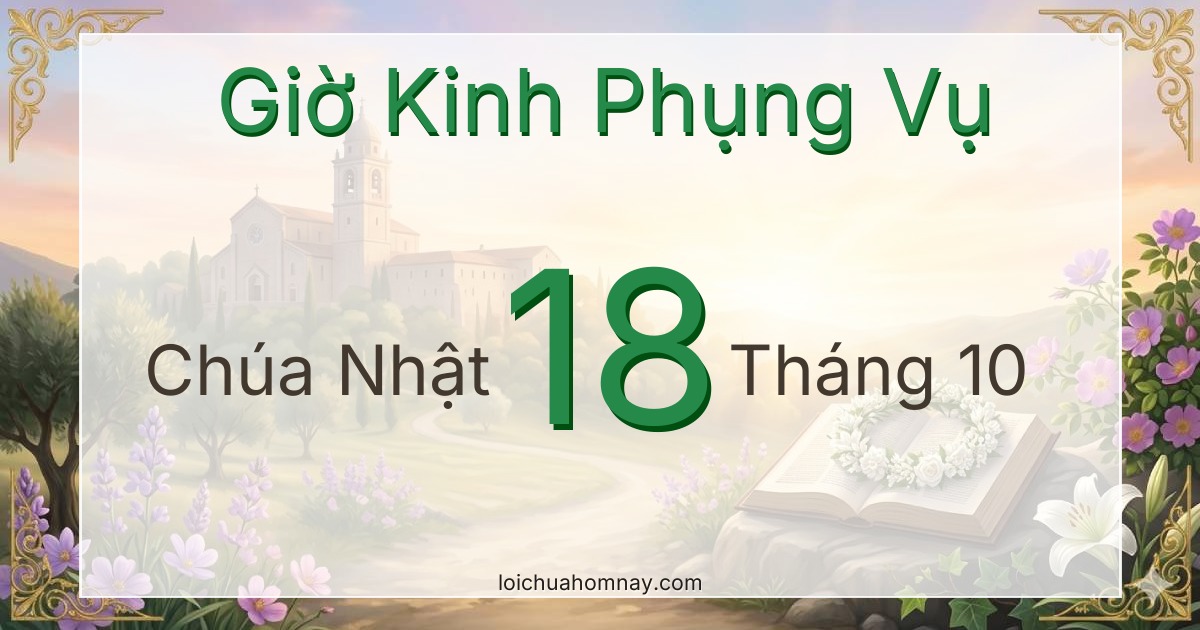 Giờ Kinh Phụng Vụ ngày 18/10/2026