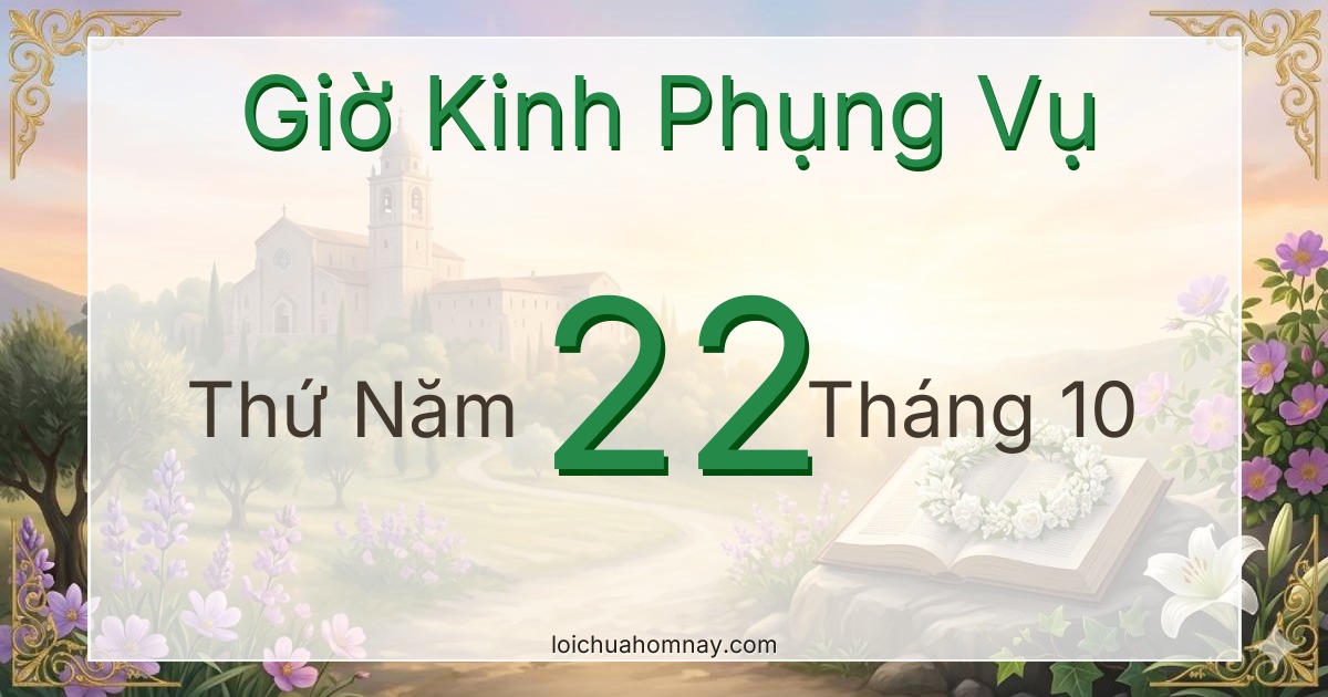 Giờ Kinh Phụng Vụ ngày 22/10/2026