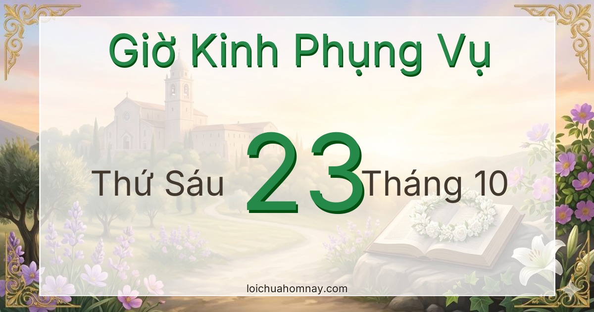 Giờ Kinh Phụng Vụ ngày 23/10/2026