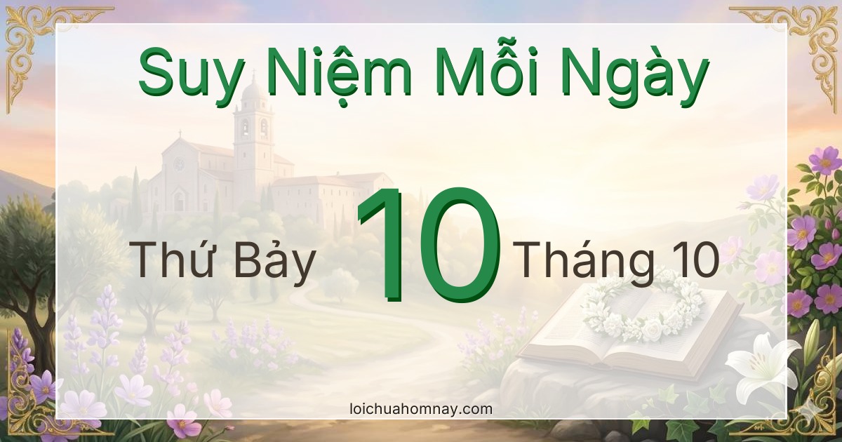 Suy niệm Lời Chúa ngày 10/10/2026