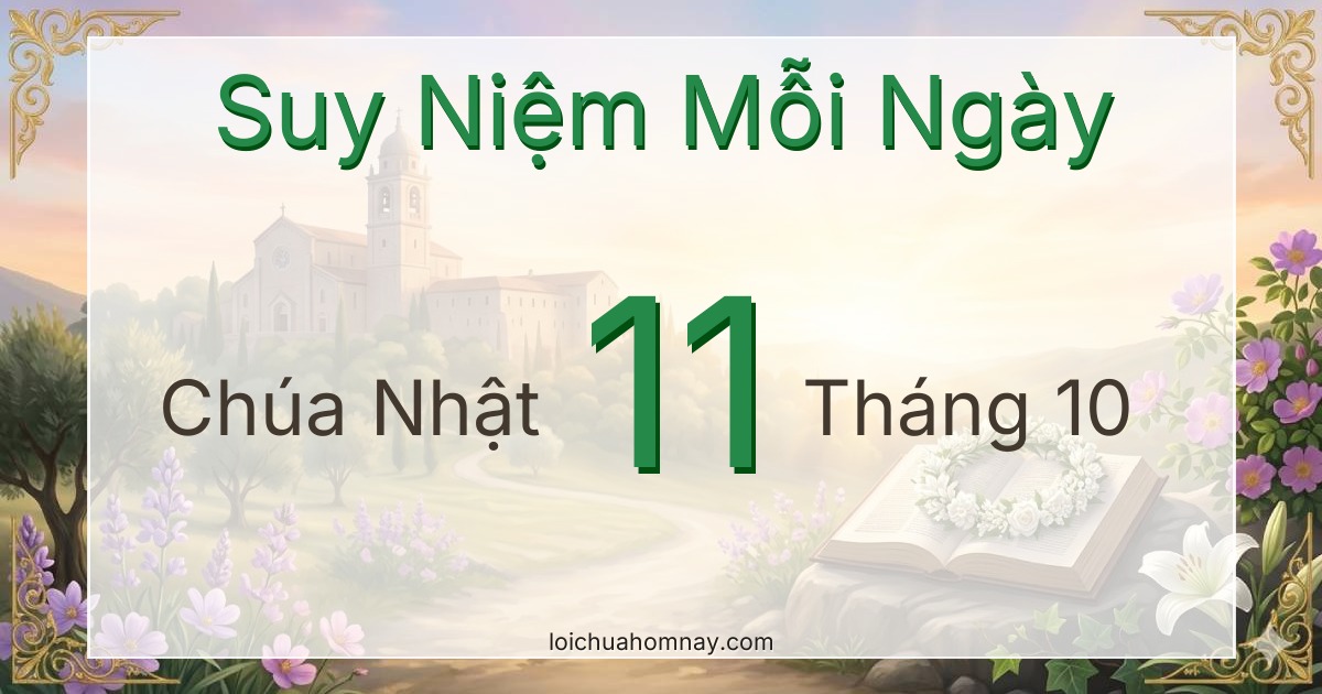 Suy niệm Lời Chúa ngày 11/10/2026