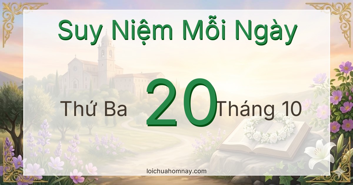 Suy niệm Lời Chúa ngày 20/10/2026