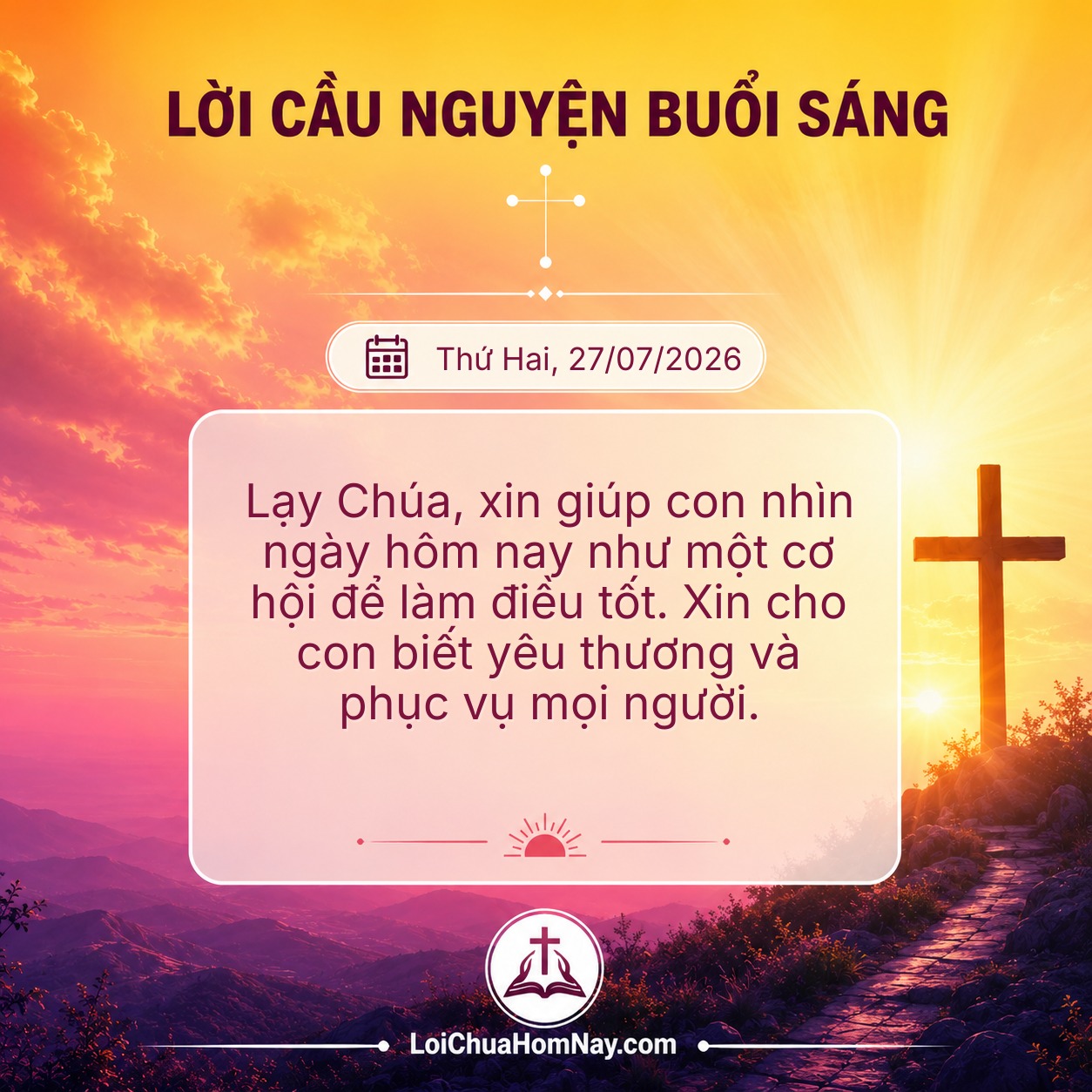 Lời Cầu Nguyện Buổi Sáng
