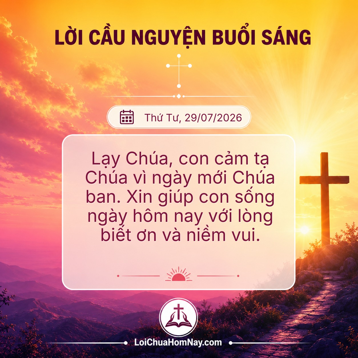 Lời Cầu Nguyện Buổi Sáng