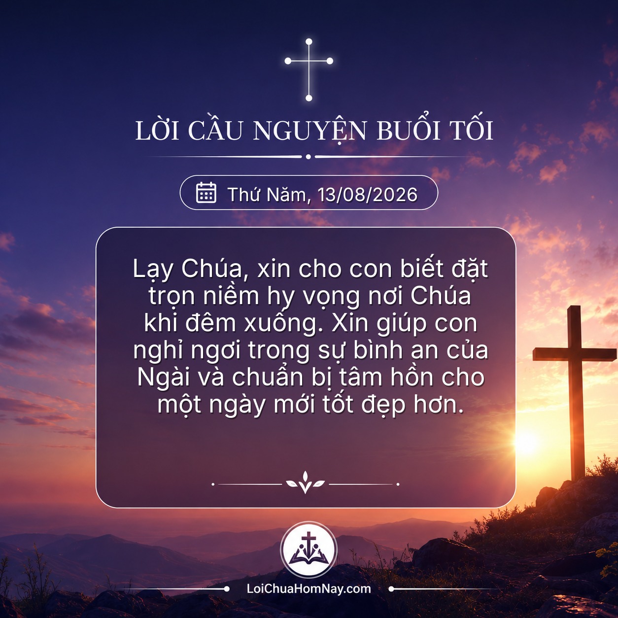 Lời Cầu Nguyện Buổi Tối