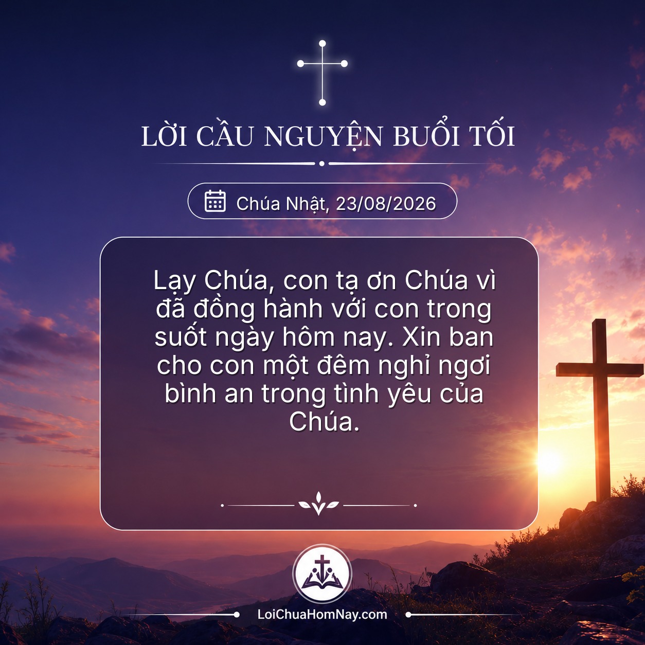 Lời Cầu Nguyện Buổi Tối